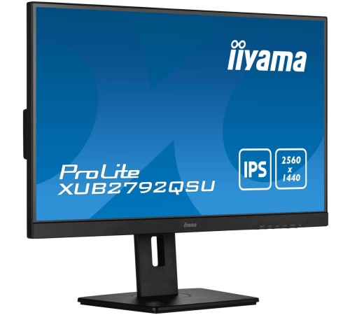 27'' 16:9 2560х1440(WQHD) IPS, Нет, 350cd/m2, 1000:1, 80M:1, 5ms, DVI, DP, USB-Hub, Height adj, Tilt, Swivel, Speakers, Black (Вскрытая упаковка)