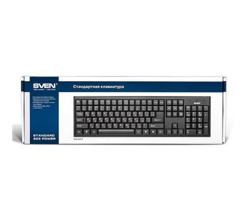 Клавиатура SVEN Standard 303 Power USB+PS/2 чёрная