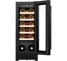 Винный шкаф MAUNFELD/ Винный шкаф MAUNFELD MBWC-56S20, ВхШхГ 820х295х613 мм, 20 бутылок, от 5 ° C до 20 ° C, отдельностоящий/встраиваемый, полезный объем 56 л, электронный термостат, диапазон влажности 50-80%, вентилятор распределения температуры, звуково