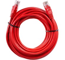 Патчкорд/ Патчкорд литой "Telecom" UTP кат.5е 10,0м красный