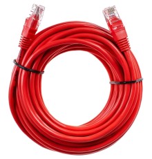 Патчкорд/ Патчкорд литой "Telecom" UTP кат.5е 10,0м красный