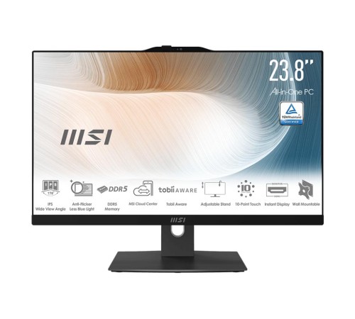 Моноблок/ MSI Modern AM242P 1M-1031XRU 23.8"(1920x1080 IPS)/Intel Core 5 120U(1.4Ghz)/8192Mb/512PCISSDGb/noDVD/Int:Intel® Graphics/Cam/BT/WiFi/war 1y/4.65kg/Black/noOS + Wireless KB+M Моноблок/ MSI Modern AM242P 1M-1031XRU 23.8"(1920x1080 IPS)/Intel Core 5 120U(1.4Ghz)/8192Mb/512PCISSDGb/noDVD/Int:Intel® Graphics/Cam/BT/WiFi/war 1y/4.65kg/Black/noOS + Wireless KB+M