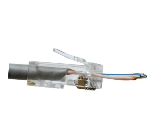 Коннектор RJ45 тип EZ, 8P8C, UTP, Cat.6, универсальный, покрытие 50 микрон,100 шт.