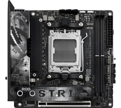 Материнская плата ASUS ROG STRIX X870-I GAMING WIFI, AM5, X870, 2*DDR5, 2*SATA, 2*M.2, 4*USB 3.2, 3*USB 2.0, 2*USB4, Type-C, 2*PCIx16, HDMI, mIATX; 90MB1IW0-M0EAY0