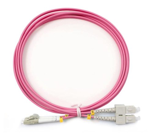 Шнур оптический Cabeus FOP-50-OM4-LC-SC-2m Шнур оптический duplex LC-SC 50/125 mm OM4 2м LSZH Шнур оптический Cabeus FOP-50-OM4-LC-SC-2m Шнур оптический duplex LC-SC 50/125 mm OM4 2м LSZH