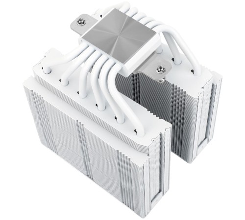 Кулер для процессора/ CPU Cooler Thermalright Royal Pretor 130 White (4-pin PWM, 158mm, Ni/Cu, 6x6mm, 1x120+1x130mm, 80.45CFM/81.88CFM, 29.4dBA/28.3dBA, 2150PM/1750RPM, S: 1200, 1700, 1851, 2011, 2066, 115X, AM4, AM5, white) Кулер для процессора/ CPU Cooler Thermalright Royal Pretor 130 White (4-pin PWM, 158mm, Ni/Cu, 6x6mm, 1x120+1x130mm, 80.45CFM/81.88CFM, 29.4dBA/28.3dBA, 2150PM/1750RPM, S: 1200, 1700, 1851, 2011, 2066, 115X, AM4, AM5, white)