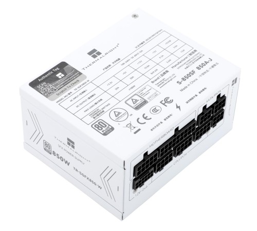 Блок питания 850W/ Power Supply Thermalright, 850W 80+ Gold (SFX, 3.1, PCIe 5.1, Full modular, 1x24(20+4)pin, 1xCPU 8(4+4)pin, 2xPCIe*2 8(6+2)pin, 1x12VHPWR PCIe 5.1 12+4pin 600mm, 3xSATA3, 3xMOLEX4pin, Active, 92x92mm, 100x125x64mm, APFC, OPP, OVP, OTP,
