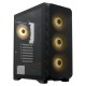 Корпус без блока питания/ Case HSPD M521, Mesh Mid Tower, Black, slide TG, 0.45 SPCC, 4x120mm ARGB (M11-120) ATX, mATX, mITX 160/330/184mm 2x2.5", -, 7xPCI 2xUSB-A 3.0, 1xUSB-A 1.0 390x200x449mm