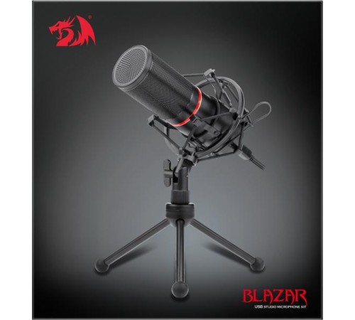 Redragon Игровой стрим микрофон Blazar GM300 USB, кабель 1.8 м Redragon Игровой стрим микрофон Blazar GM300 USB, кабель 1.8 м