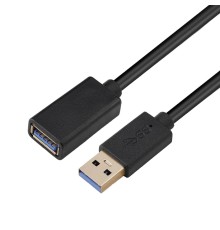 Кабель/ Кабель GoPower удлинитель USB3.0 (m)-USB (f) 0.5м ПВХ черный Premium Zip-Lock c подвесом (1/250)