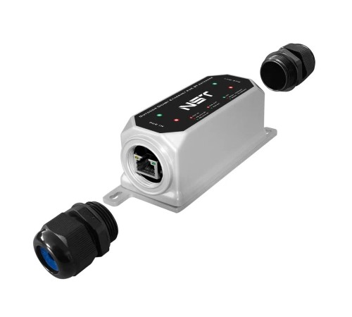 Уличный PoE удлинитель/ Уличный Ultra PoE удлинитель Gigabit Ethernet до 250м на 1 порт. Порты Ethernet: Вход - 1x10/100/1000Base-T RJ45; Выход - 1x10/100/1000Base-T RJ45. Порты PoE: Вход - 1xIEEE 802.3af/at/bt/Passive POE (до 120W); Выход - 1xIEEE 802.3a