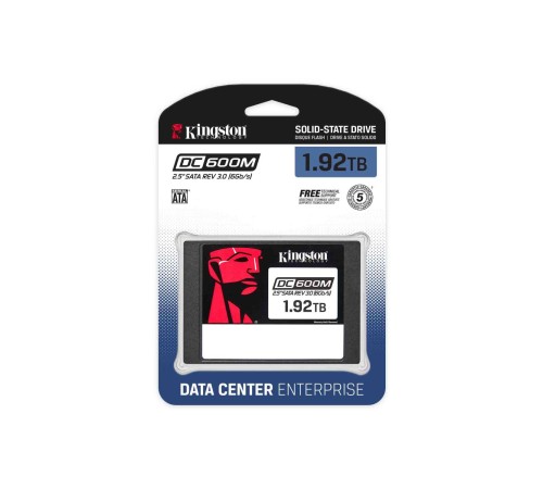 Твердотельный накопитель/ Kingston SSD DC600M, 1920GB, 2.5" 7mm, SATA3, 3D TLC, R/W 560/530MB/s, IOPs 94 000/78 000, TBW 3504, DWPD 1 (12 мес) Твердотельный накопитель/ Kingston SSD DC600M, 1920GB, 2.5" 7mm, SATA3, 3D TLC, R/W 560/530MB/s, IOPs 94 000/78 000, TBW 3504, DWPD 1 (12 мес)