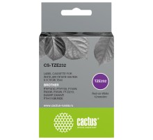 -/ Картридж ленточный Cactus CS-TZE232 TZe-232 черный для Brother PT-P1010, PT-P700, P750W, P900W, P950