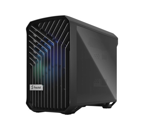 Корпус ПК без блока питания/ Case Fractal Design Torrent Nano RGB TG Light Tint, Mini-Tower, 1x180mm RGB, 2xUSB-A 3.2 + 1xUSB 3.2 Type-C mITX, mDTX Black