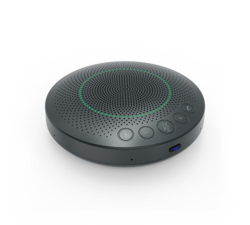 Беспроводной спикерфон/ wireless speakerphone Wireless or USB connection/6 Microphone arrays/hi-fi full band Speaker/ audio dsp/hybrid mode/3000mAh enduring battery/circle indicator light/ touch buttons for mute, vol+/-/include USB dongle