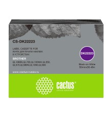 -/ Картридж ленточный Cactus CS-DK22223 DK-22223 черный для Brother P-touch QL-500, QL-550, QL-700, QL-
