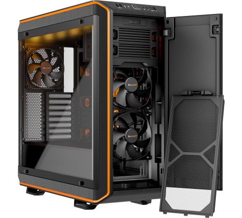 Корпус ПК без блока питания/ Case be quiet! DARK BASE PRO 900 rev.2, Full-Tower, TG, 3x140mm, 3xUSB-A 3.2, 1xUSB 3.2 Type-C, E-ATX, ATX, mATX, mITX Black/Orange
