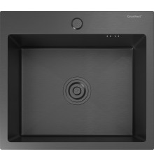 Кухонная мойка GRANFEST 5045 PVD graphite 1 чаша 450*350*205, монтаж: врезной, материал: нержавеющая сталь, цвет: графит