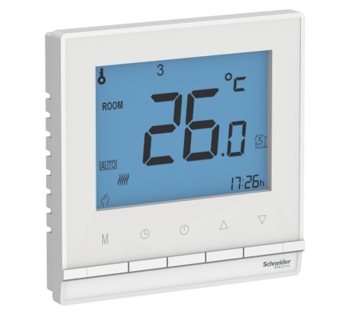 ATLASDESIGN ТЕРМОСТАТ электрон.теплого пола с датч.,от+5до+35°C,16A,в сб., БЕЛЫЙ