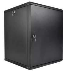 Шкаф ЦМО Шкаф телекоммуникационный настенный разборный ЭКОНОМ 18U (600  650) дверь металл, цвет черный