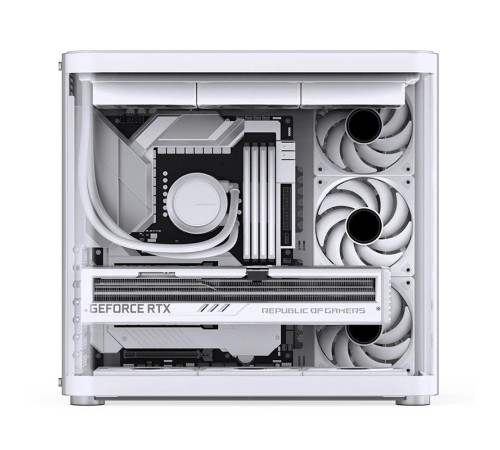 Корпус без блока питания/ Case JONSBO TK-2, Midi-Tower, TG, no fans, 1xUSB-A 3.2 + 1xUSB-C 3.2, ATX, mATX, mITX White