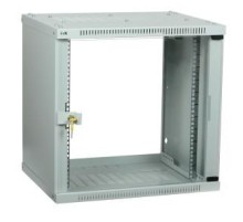Шкаф LINEA WE 9U 600x600мм дверь стекло серый