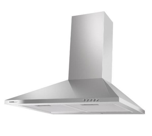 Вытяжка HOMSair DELTA 50 Inox/ подвесная, кнопочное управление, 3 скорости, 600 м3/ч, до 25 м2, 47 дБ, светодиодное LED-освещение, ДхШхВ: 475х500х180,нержавеющая сталь