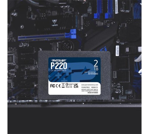 Твердотельный накопитель Patriot SSD P220 2TB SATA3 2.5" R550/W500 TBW 960TB 3D NAND
