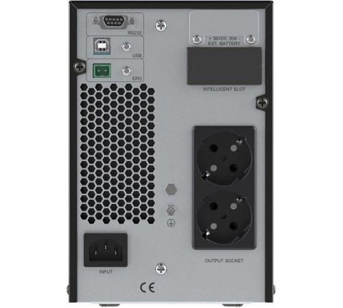 Онлайн ИБП ДКС серии Small Tower, 1000 ВА/900 Вт, 1/1, 2xSchuko, EPO, USB, RS-232, RJ45, 3x7Ач