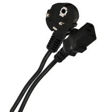 Кабель/ Кабель компьютер --> розетка 220V ( угловая Евровилка) <VDE> 3G*0,5mm2 VCOM <CE021-CU0.5-3> , 3,0 м