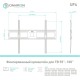 ONKRON кронштейн для телевизора 55"-100" фиксированный, чёрный UF4