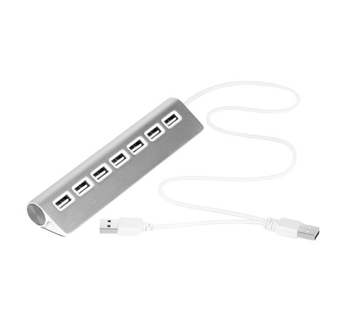 Greenconnect USB 2.0 Разветвитель GCR-UH227S на 7 портов 0,5m+доп питание , silver Greenconnect USB 2.0 Разветвитель GCR-UH227S на 7 портов 0,5m+доп питание , silver