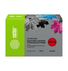 -/ Картридж струйный Cactus CS-PFI120Y желтый (130мл) для Canon imagePROGRAF TM-200/TM-205/TM-300/TM-30