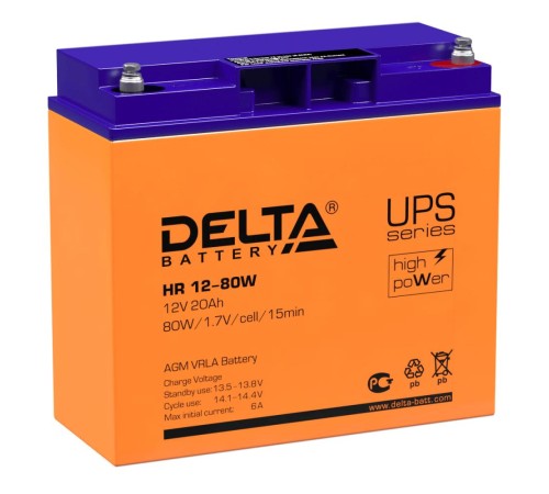 Аккумуляторная батарея DELTA BATTERY HR 12-80 W Аккумуляторная батарея DELTA BATTERY HR 12-80 W