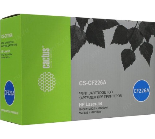 -/ Картридж лазерный Cactus CS-CF226A CF226A черный (3100стр.) для HP LJ M402d/M402n/M426dw/M426fdn/M42