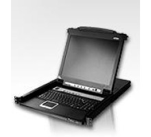 КВМ консоль ATEN 19" 16-Port PS/2-USB VGA Single Rail LCD KVM Switch