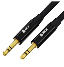 GCR Кабель 3.0m аудио jack 3.5mm/jack 3.5mm черный, GOLD, AL case черный, M/M, GCR-54762