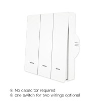 Выключатель (трехклавишный) Moes ZigBee Smart Switch белый модели ZS-EUB
