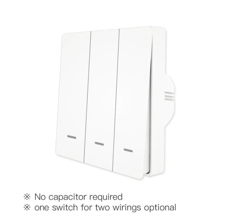 Выключатель (трехклавишный) Moes ZigBee Smart Switch белый модели ZS-EUB Выключатель (трехклавишный) Moes ZigBee Smart Switch белый модели ZS-EUB