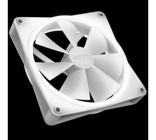 Кулер для корпуса ПК/ Case Cooler NZXT F140 RGB Duo (140x140x25mm, 4-pin PWM, RGB, 84.75CFM, 36dBA, 1800RPM, White)