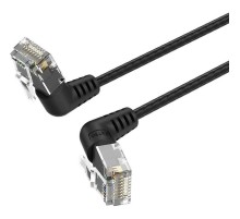 Патч-корд Vention прямой UTP cat.6a, RJ45 угол 90 - 0,5м. Черный