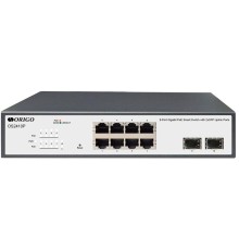 Коммутатор/ Smart Managed L2 PoE Switch 8x1000Base-T PoE, 2x1000Base-X SFP, PoE-120W budget