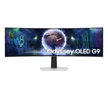 Монитор Samsung 49" Odyssey OLED G9 G93SD S49DG932SI Curved (OLED 32:9 5120x1440x240Hz 0,03ms 250cd 1:1 178/178 1,07  DP;HDMI; Micro HDMI; USB3.2 Gen1 x2 (USB-C); HAS Tilt VESA Silver