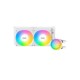 Водяное охлаждение для процессора/ Water Cooling System SAMA L40 White (240mm, White, ARGB/ Fans: 2x120mm, 82.79CFM, 29dBA, 2000RPM/ Pump height 52mm, 29dBA, 2500RPM, Rad thickness 27mm/ S: 1851, 1700, 1200, 20XX, 115X, AM5, AM4)