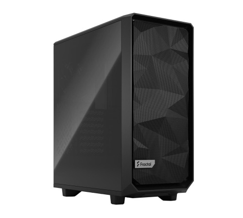 Корпус ПК без блока питания/ Case Fractal Design Meshify 2 Compact TG Dark Tint, Midi-Tower, 2x140mm + 1x120mm, 2xUSB-A 3.2 + 1xUSB 3.2 Type-C ATX, mATX, mITX Black