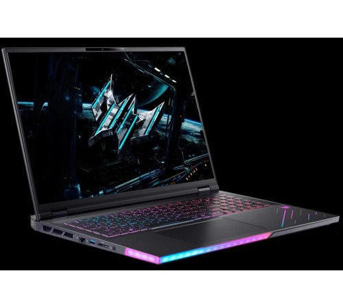 Ноутбук/ ACER Predator Helios 18 AI PH18-73-939Q 18"(2560x1600 miniLED (матовый, 240Hz, 3ms) )/Intel Core Ultra 9 275HX(2.7Ghz)/32768Mb/2TbPCISSDGb/noDVD/Ext:NVIDIA GeForce RTX 5080(16384Mb)/Cam/BT/WiFi/100WHr/war 1y/3.5kg/Black/NoOS