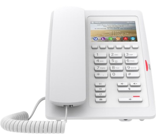 SIP телефон Fanvil H5W, 2 SIP-акк., 3.5", 480x320 Цвет. экран, POE, БП в комп., 2x100 Mbps, Wi-Fi, Белый, 6 прог. клав.
