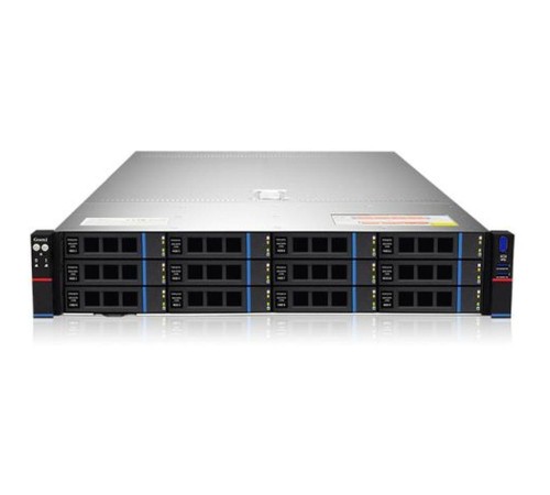 Серверная платформа/ Gooxi SR201-D12R 2U 12bay server, based on AMD 7003 platofrm. 2pcs of PCIe 4.0x16; 4xPCIe 4.0x8 2x 2.5" rear SAS/SATA 2x 2.5" rear NVMe 1300W 1+1 PSU EU power cables rail kit