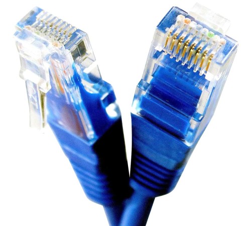 Патчкорд/ Патчкорд литой "Telecom" UTP кат.5е 0,5м синий