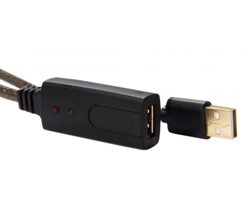 Greenconnect Удлинитель USB 2.0 с активным усилителем сигнала 10.0m Premium AM/AF, 24/22 AWG экран, армированный, морозостойкий, разъём для доп.питания Greenconnect Удлинитель USB 2.0 с активным усилителем сигнала 10.0m Premium AM/AF, 24/22 AWG экран, армированный, морозостойкий, разъём для доп.питания
